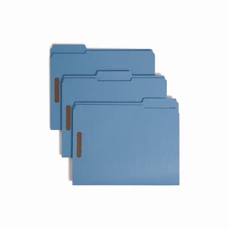 Smead File Fastener Folder, Blue, Pk50 12040